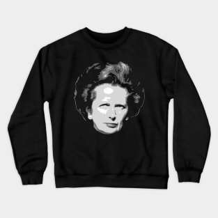 Margeret Thatcher Black and White Crewneck Sweatshirt